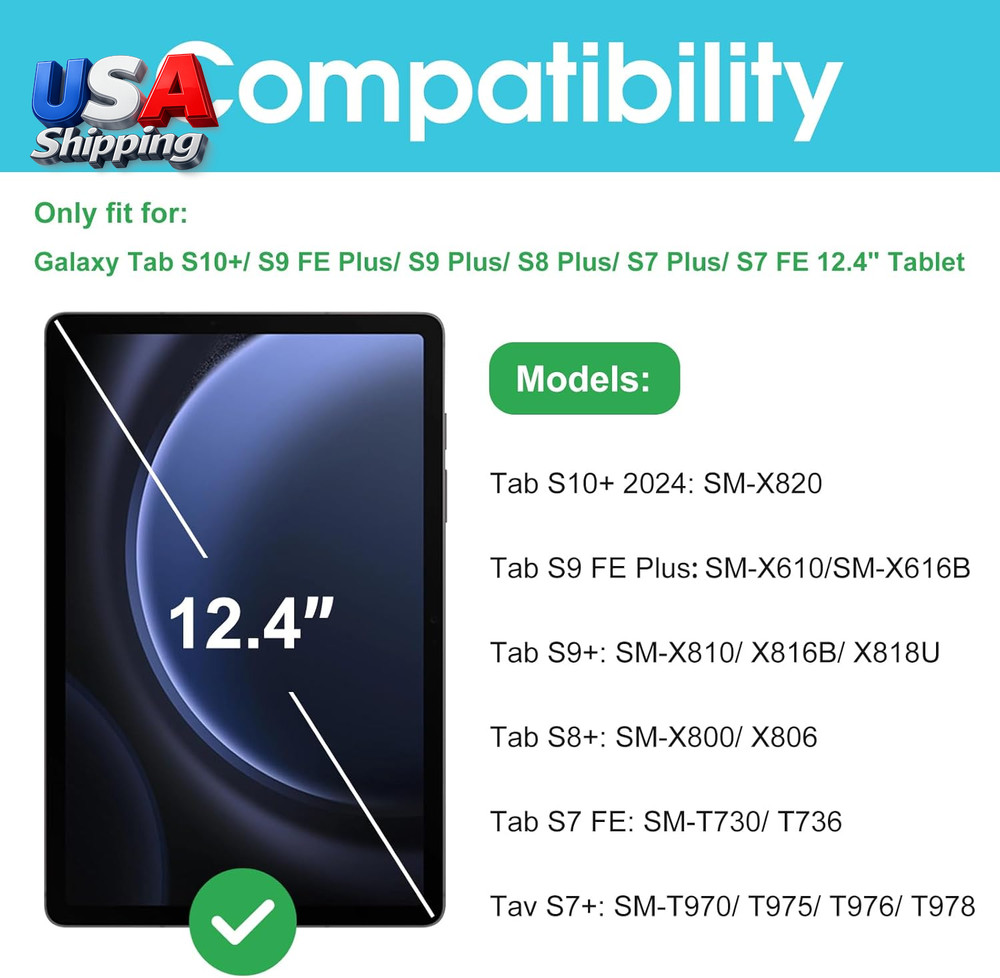Privacy Screen Protector for Galaxy Tab S10 Plus/S9 FE Plus/ S9 Plus/ S8 Plus/ S