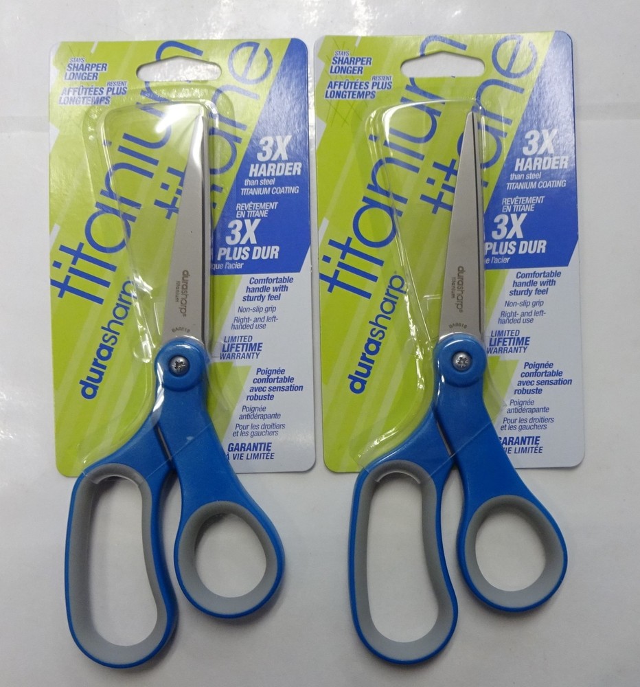 Durasharp 8" Titanium Scissors Soft Grip 2pcs 120380-1001