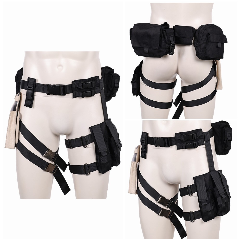 Leon Scott Kennedy Gun Holster Belt Set Halloween Cosplay Belt Leg Holster