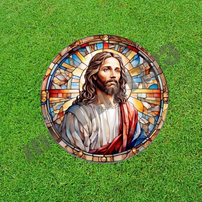Jesus Christ Stained Glass Christian Golf Ball Marker Novelty Gift