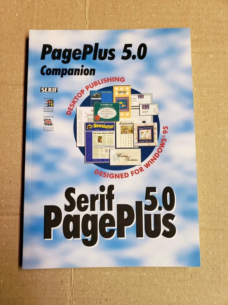 Serif Software Pageplus 5.0 CD & Art Gallery CD For Windows 95 W/Instructions