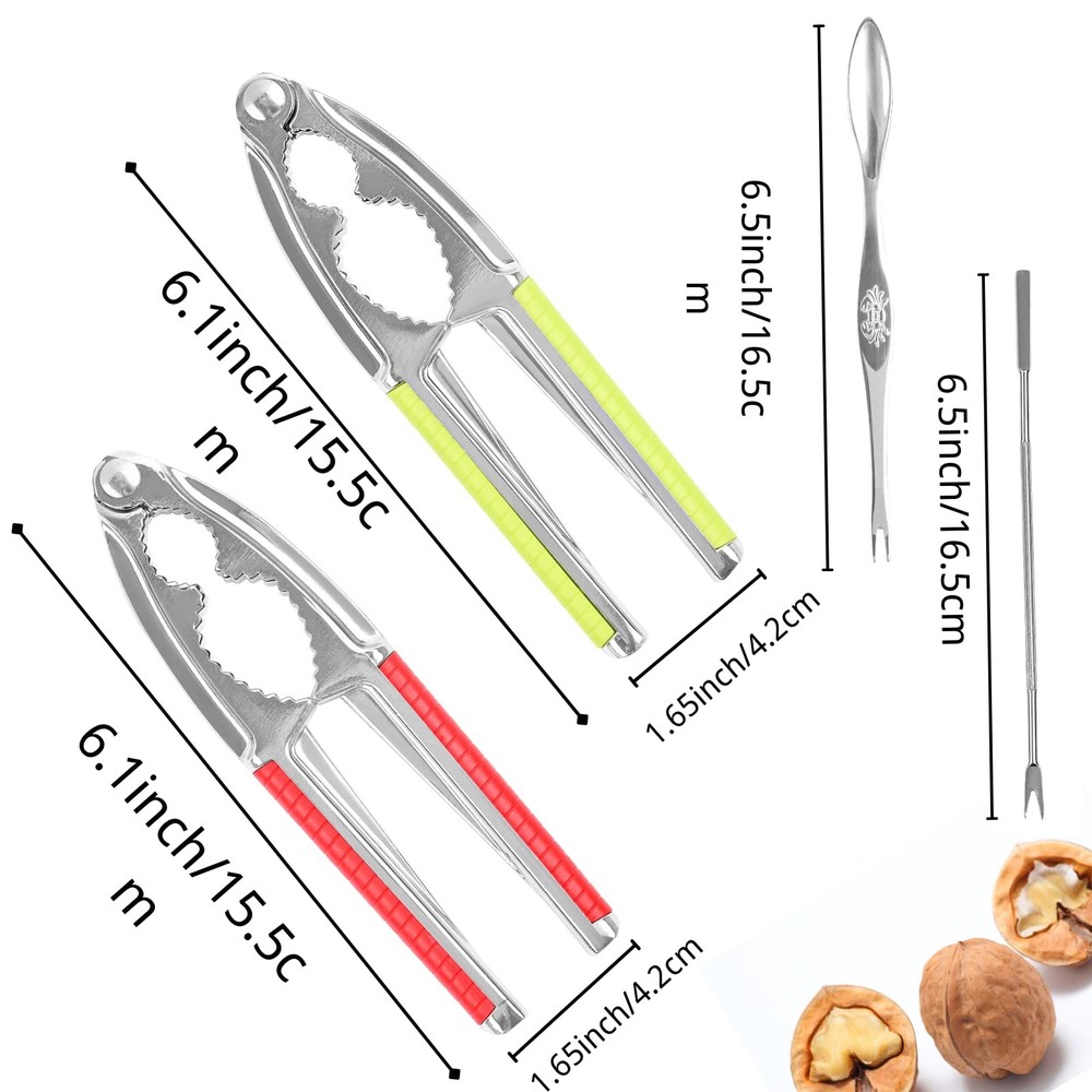 8 Pcs Nut Crackers for All Nutcracker Seafood Tools Walnut Cracker for 3# 2pcs