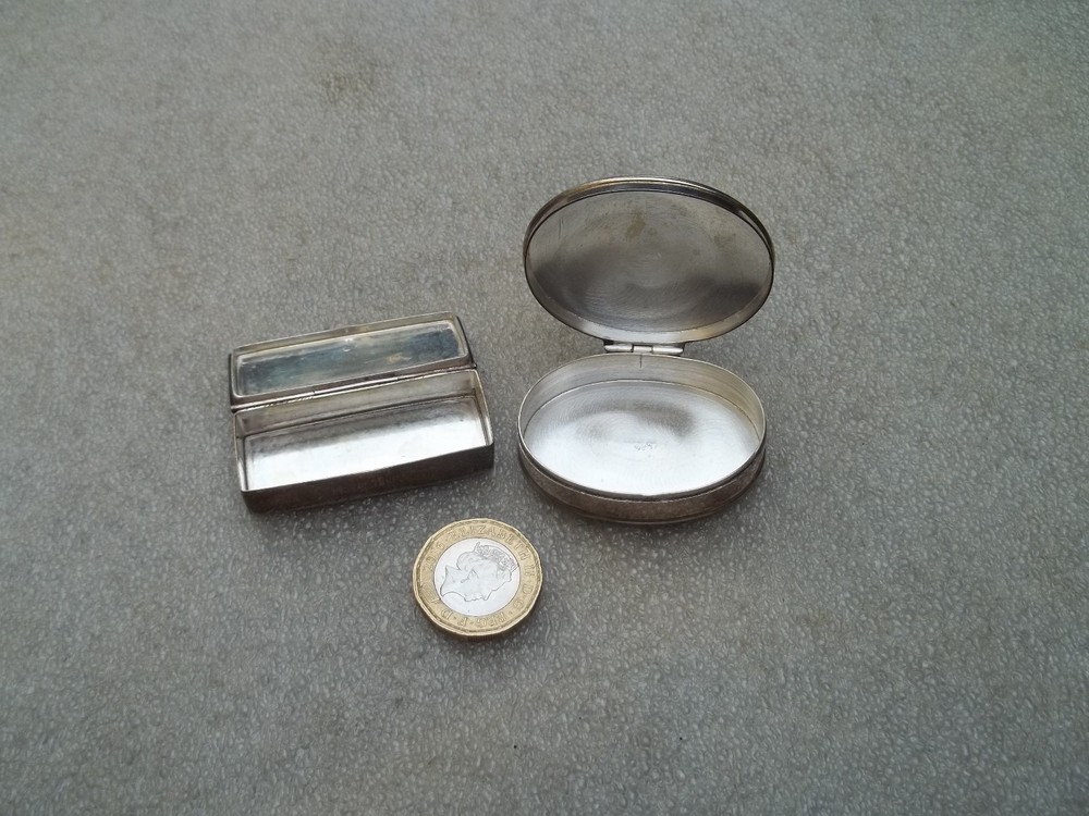 Vintage Silver Boxes x 2