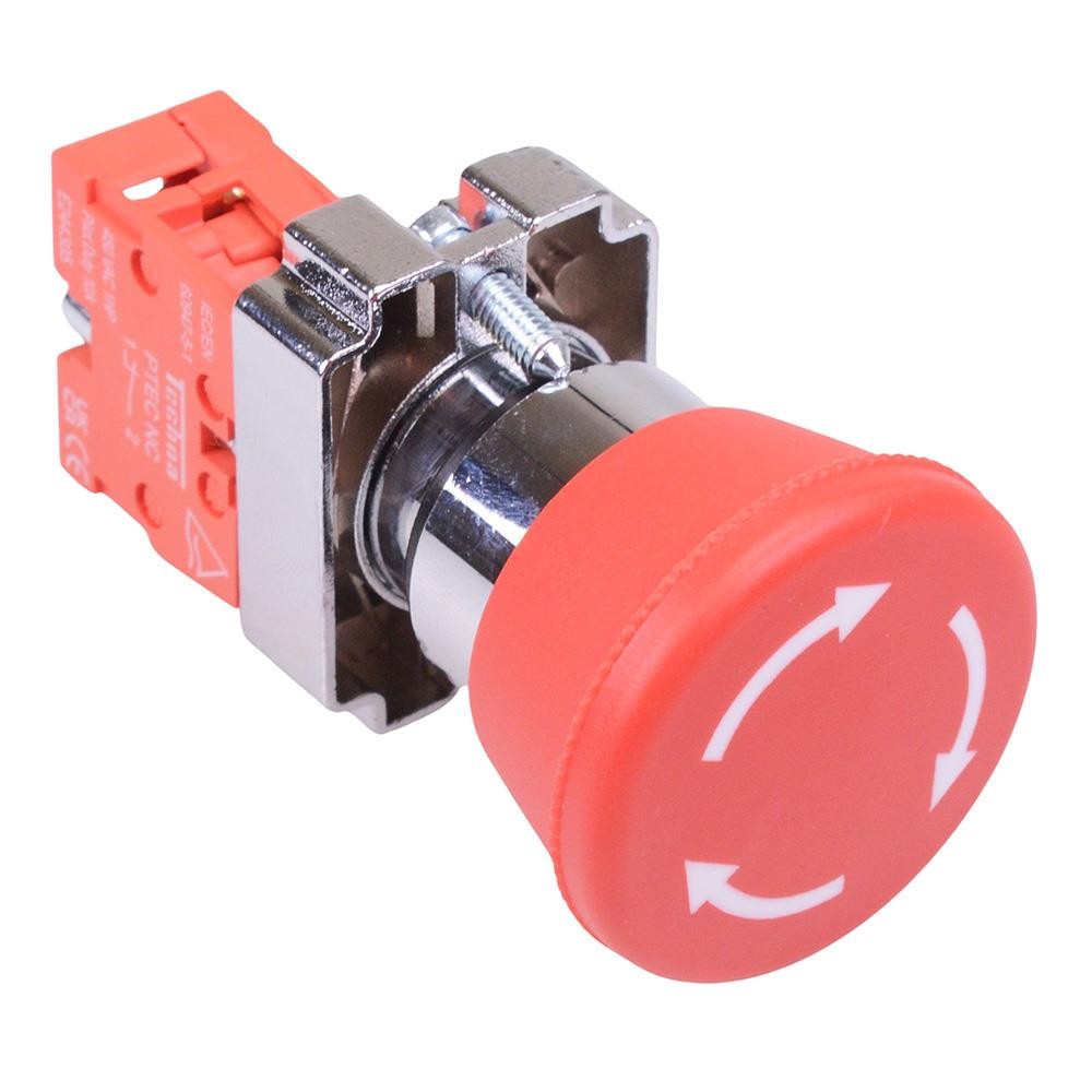 Techna PtecMetMushT40 Emergency Stop Button Switch 10A 1NC