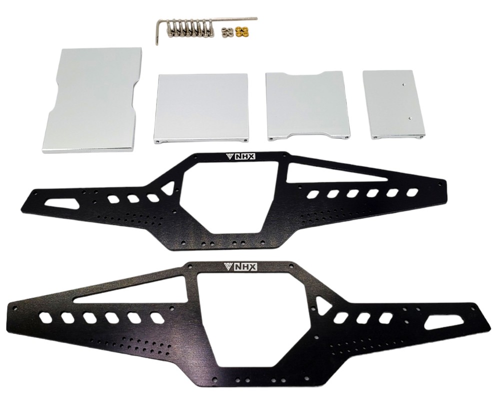 NEW NHX RC V2 Full Aluminum Rock Conversion Chassis for SCX24 -Silver
