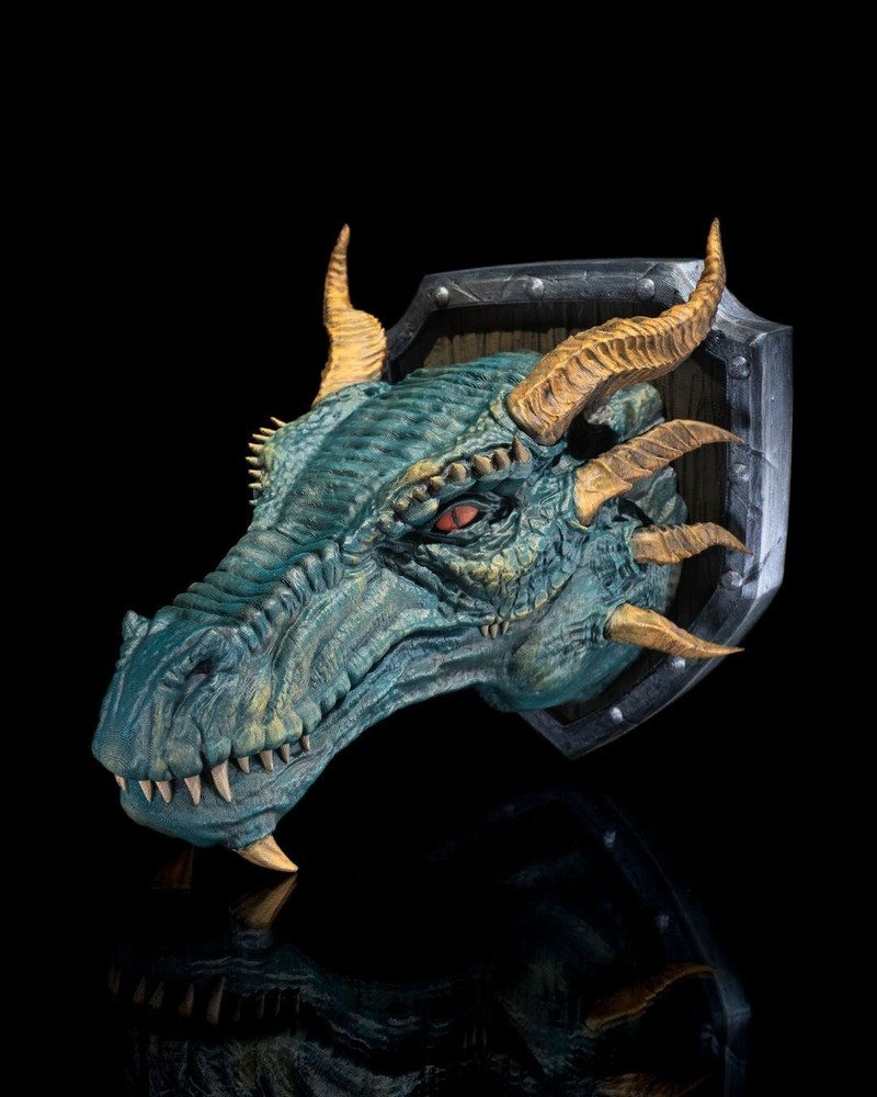 Western Dragon Trophy Wallmount - 3D Printed