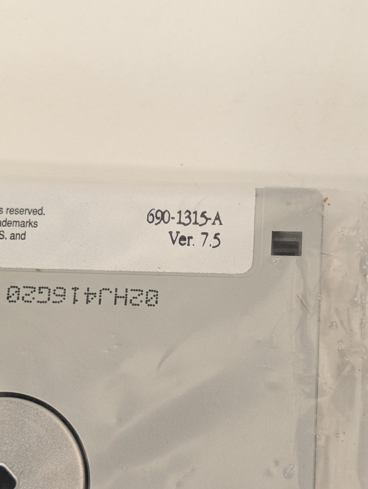 Sealed NOS 4-Disk Set Macintosh System 7.5 Installations Disks Vtg Computing