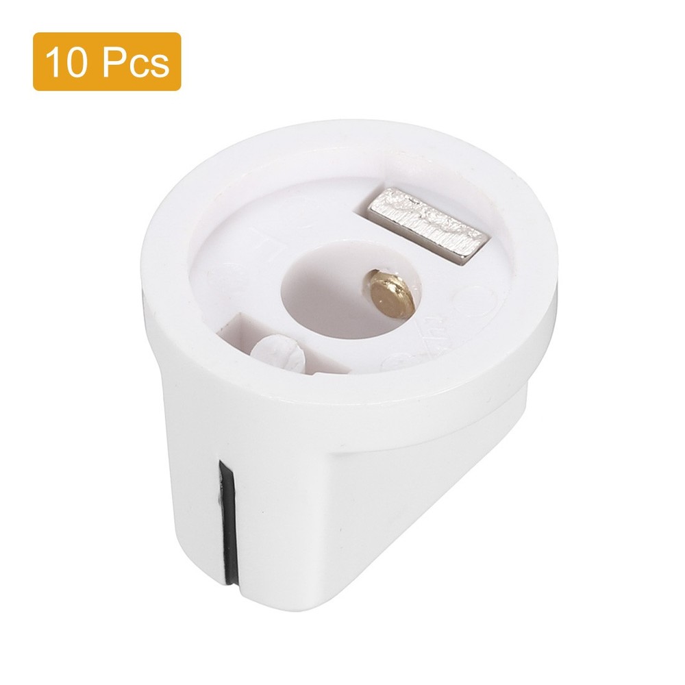 10Pcs 6.4mm Shaft Hole Pedal Knobs Pointer Knobs with Set Screw Porcelain white