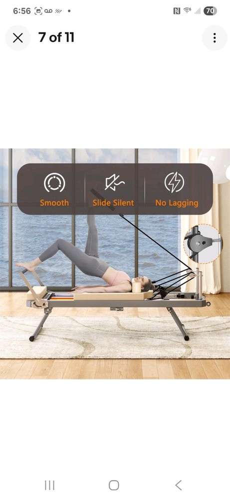 Pilates Reformer Machine, Quick-Assembly Foldable Studio Grade Pilates Equipment