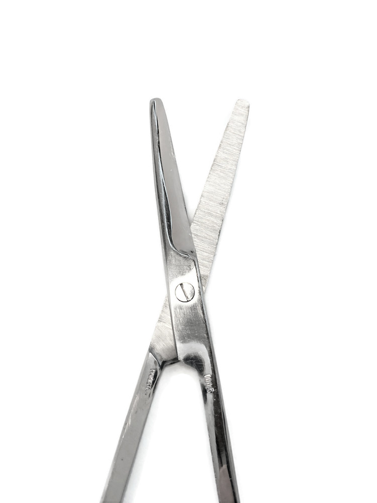 MAYO Beveled Blade Scissors, 6-3/4", Curved