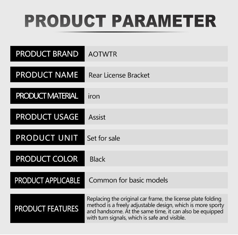 Foldable License Plate Holder For Yamaha YZF R1 R1S R1M R3 R6 R15 R25 R125 R7