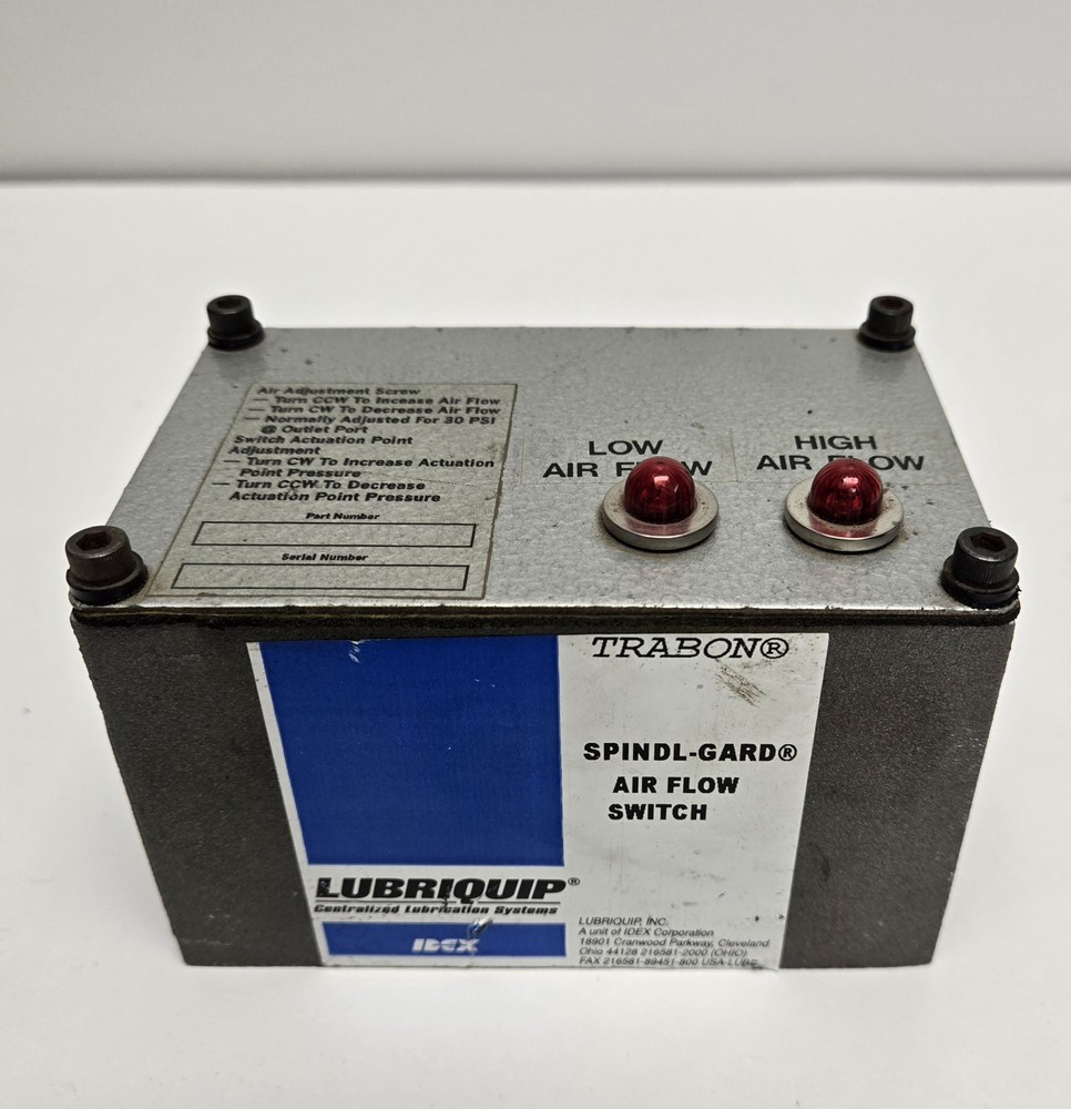 LUBRIQUIP SPINDL-GARD AIR FLOW SWITCH.
