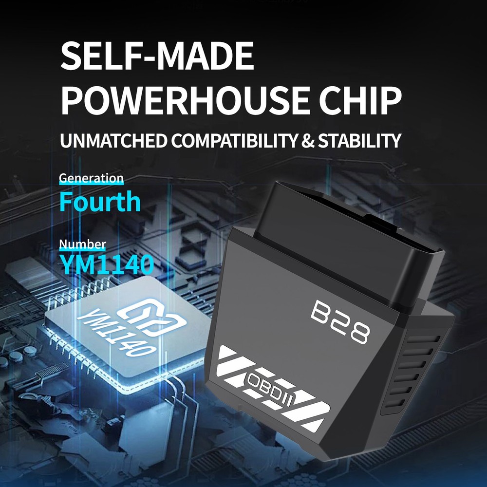 AUIMSOCO Bluetooth OBD2 Car Detection Scanner Code Reader Tool For IOS Android