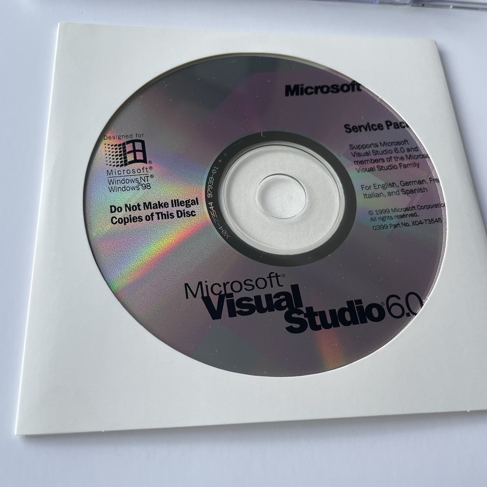 Microsoft Visual C++ 6.0 Standard Edition w/ Key Full Version