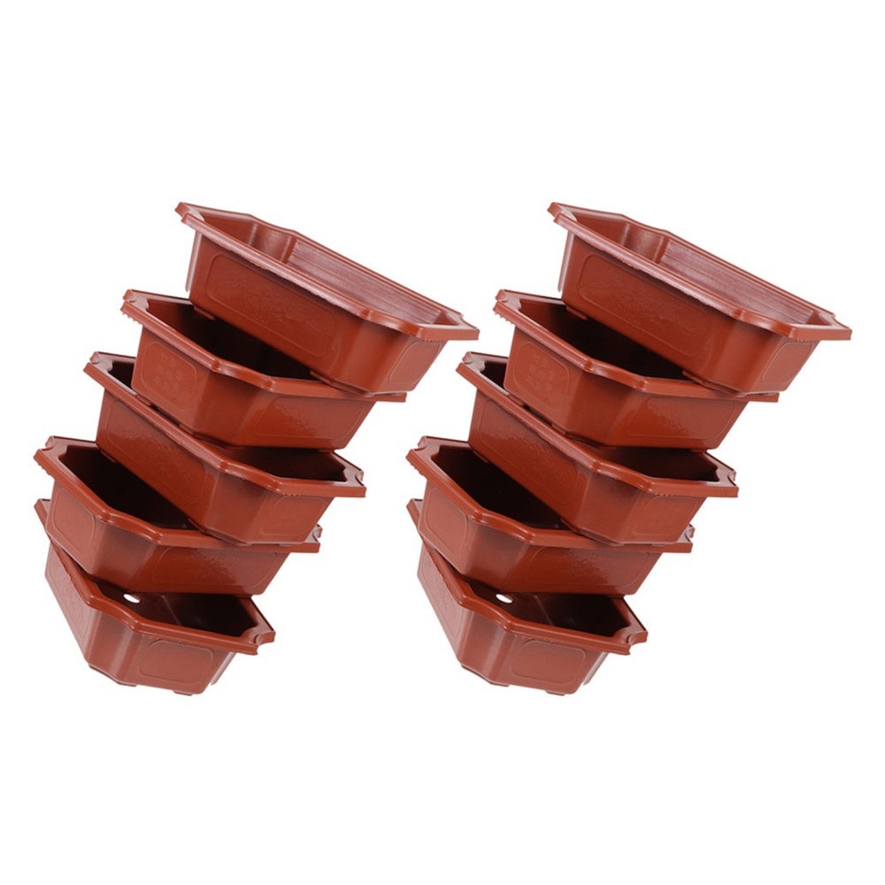 10 Pcs Bonsai Planters Kit with Pot Rectangular Flowerpot