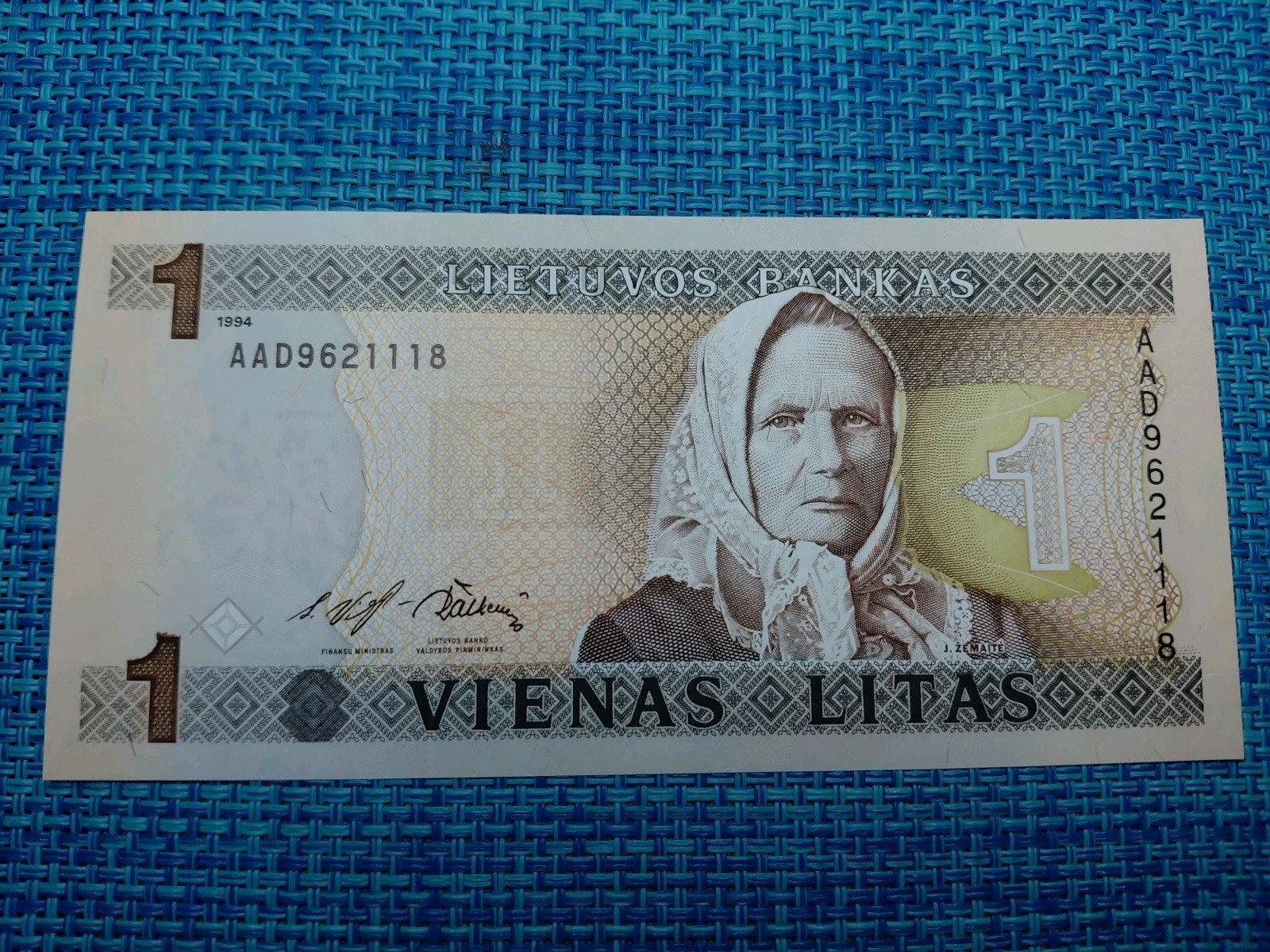 🇱🇹  Lithuania 1 litas 1994 P-53a unc  banknotes 031926-16