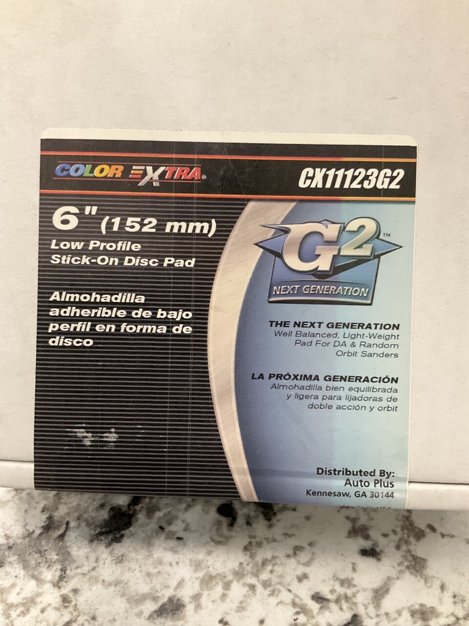 Color Extra 6" Low Profile Stick-On Sanding Disc Pad, Made In USA, 12,000 RPM