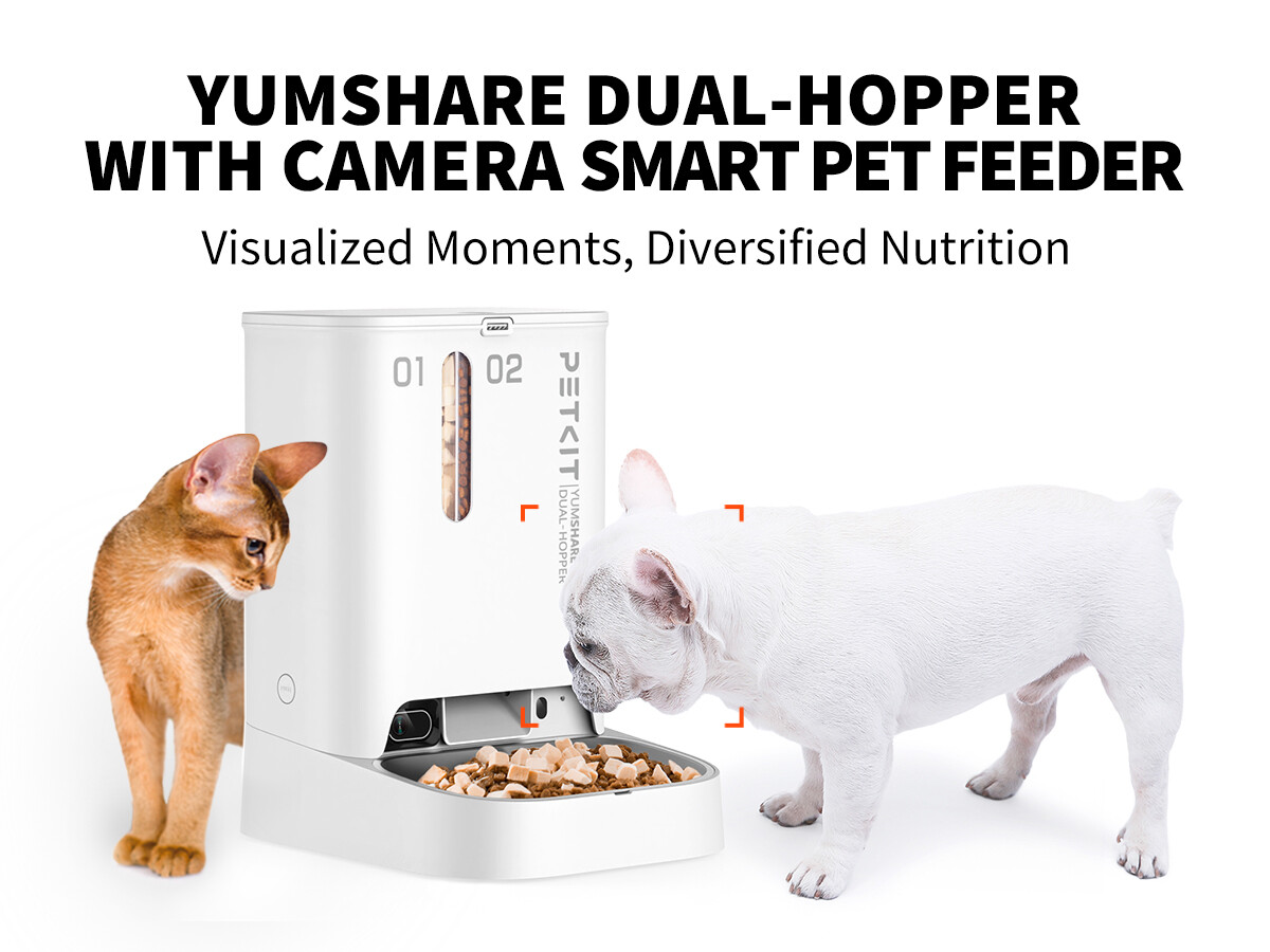 PETKIT Automatic Pet Feeder 2.4G WiFi Cat Dog Food Dispen 5L, APP Control