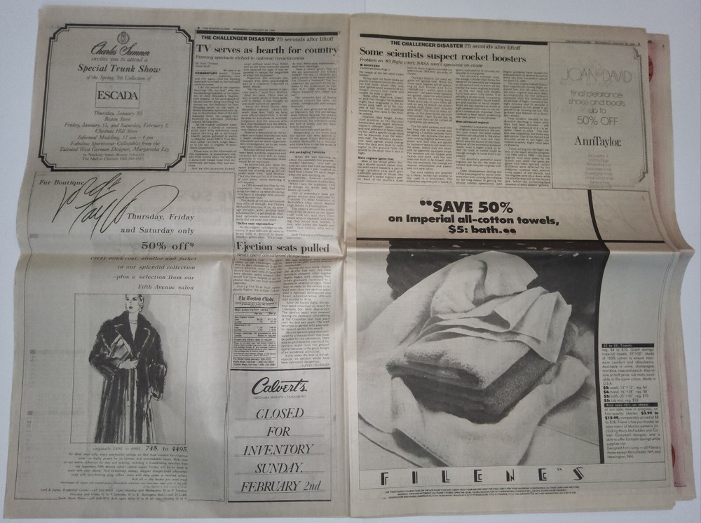 1970-1986 Newspapers: Eclipse, Viking Lands, Space Shuttle Challenger Explodes