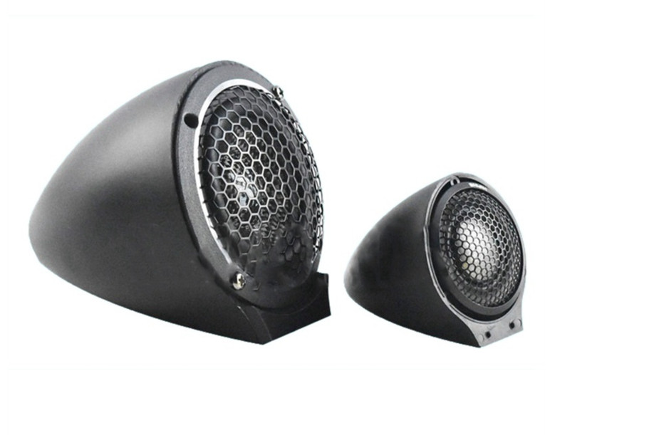 Tweeter & Midrange Speaker Pods Pair A Pillar Dash Mount Mids Highs ABS Plastic