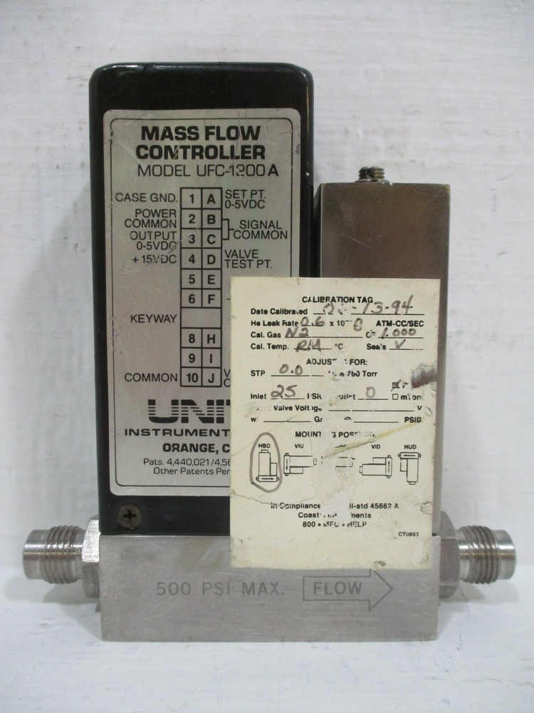 Unit Instruments UFC-1200A Mass Flow Controller Gas N2 500-SCCM