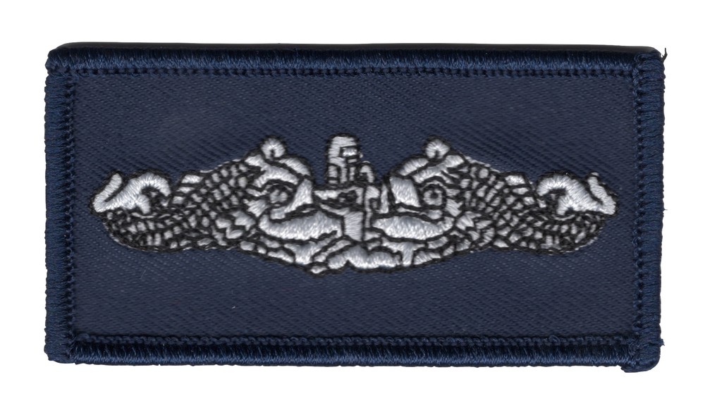 Silver Dolphins Rectangle Small Patch