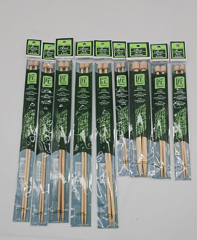 Clover Takumi knitting Needles 8 Different Sizes