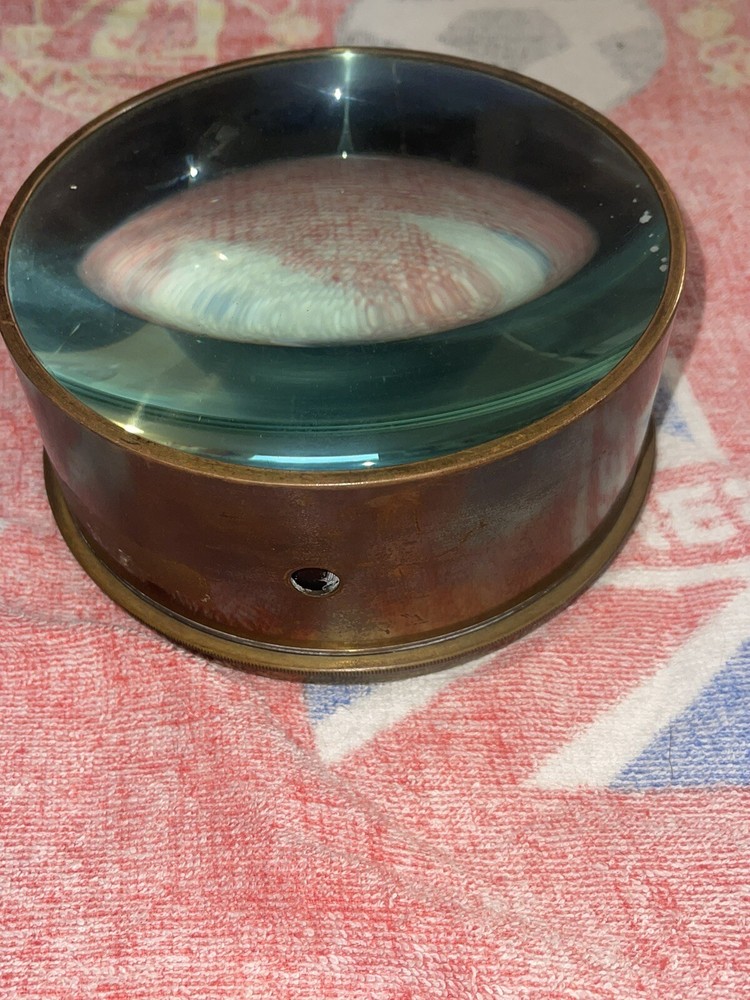 Victorian Antique Mounted Magic lantern Condensing Magnifying projector Lens
