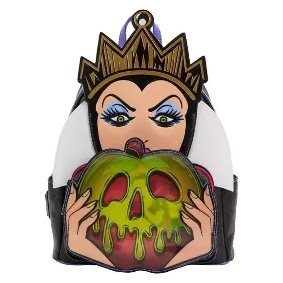 Disney Loungefly Evil Queen Villains Scenes Mini Backpack Lenticular Apple