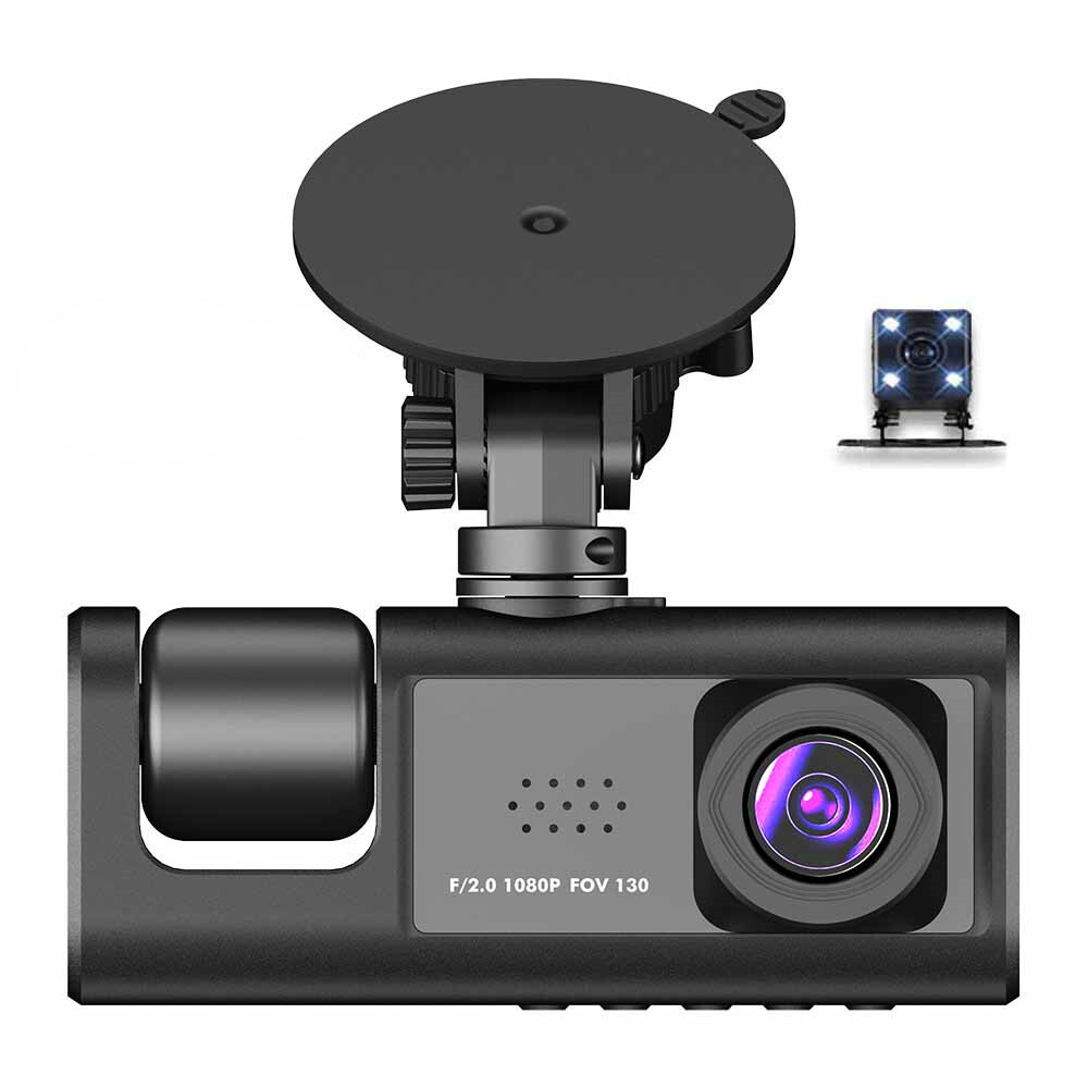 Car Front Rear Inside DVR Dash Cam Recorder Camera Night Vision Loop Recording