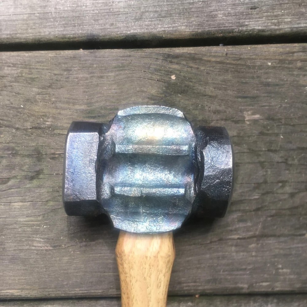 Custom 2.25 lb Rounding Hammer Forged Blacksmith's Hammer.