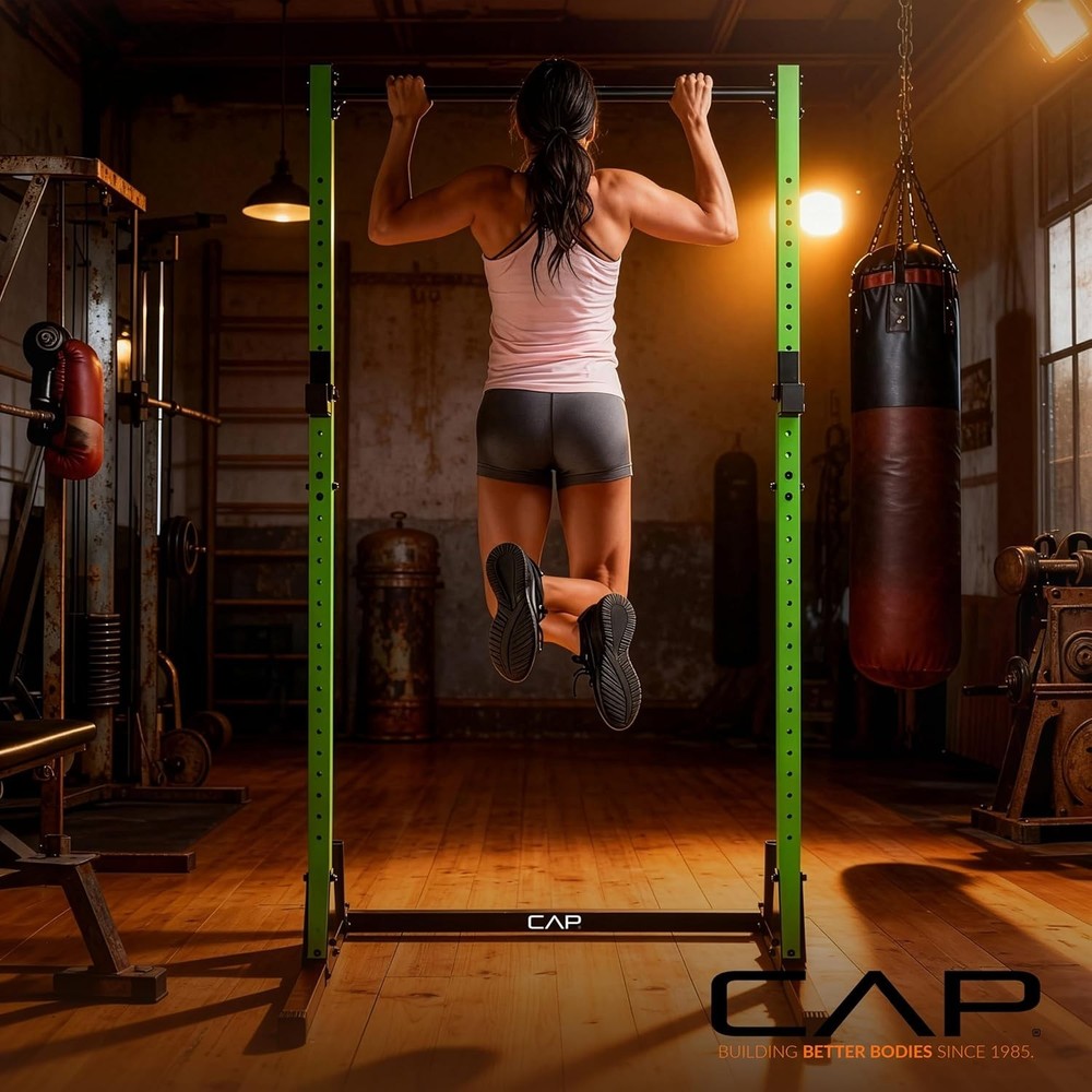 Reliable Heavy-Duty Power Rack - 500 lbs Max Capacity, Includes Storage Posts