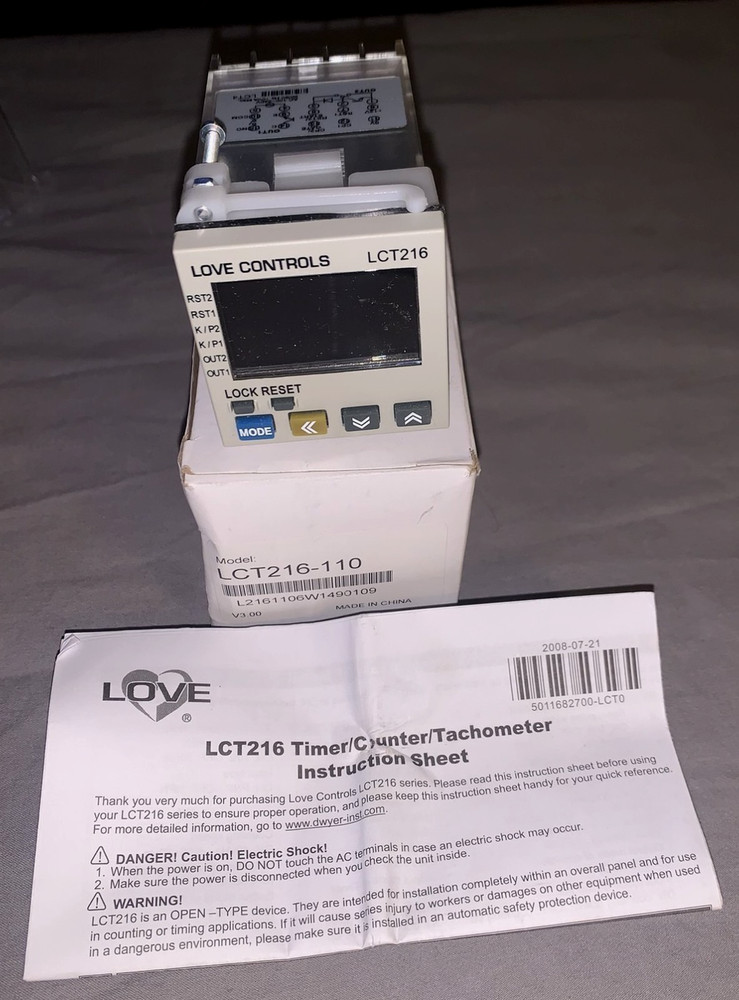 LOVE CONTROLS   Timer/Counter/Tachometer  LCT216
