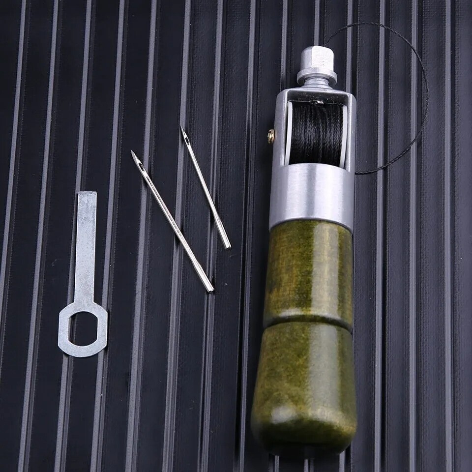 Leather Sewing Kit With Hand Speedy Stitcher Sewing Awl Waxed Thread Repair Tool