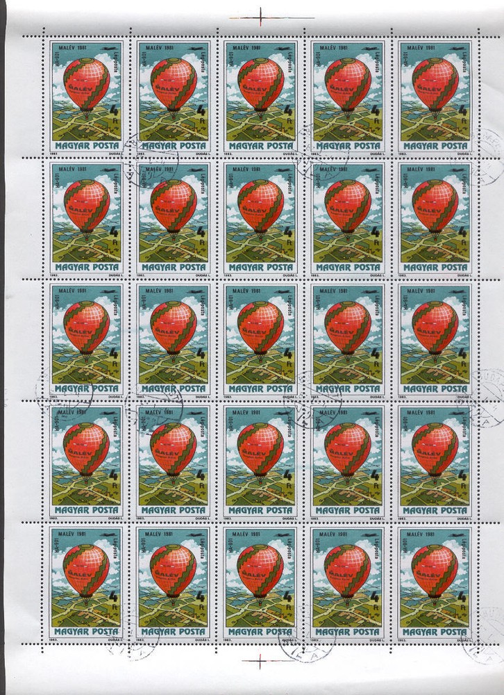 Balloon J03 Sheet 1983 Hungary /4Ft/