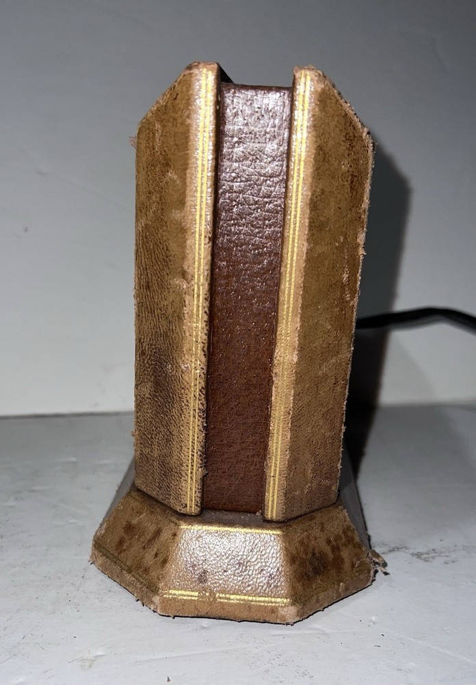 Twinface Leather Desk Clock