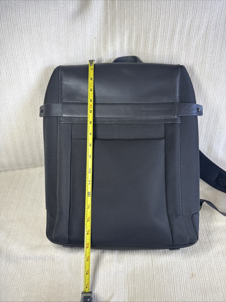 Samsonite Red Leather Laptop Backpack-Black