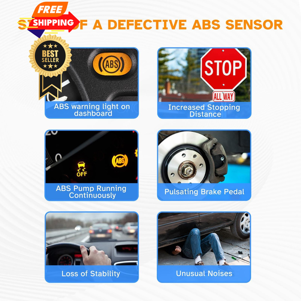 Front ABS Wheel Speed Sensor Left & Right fit for 2007 2008 2009 2010 2011...