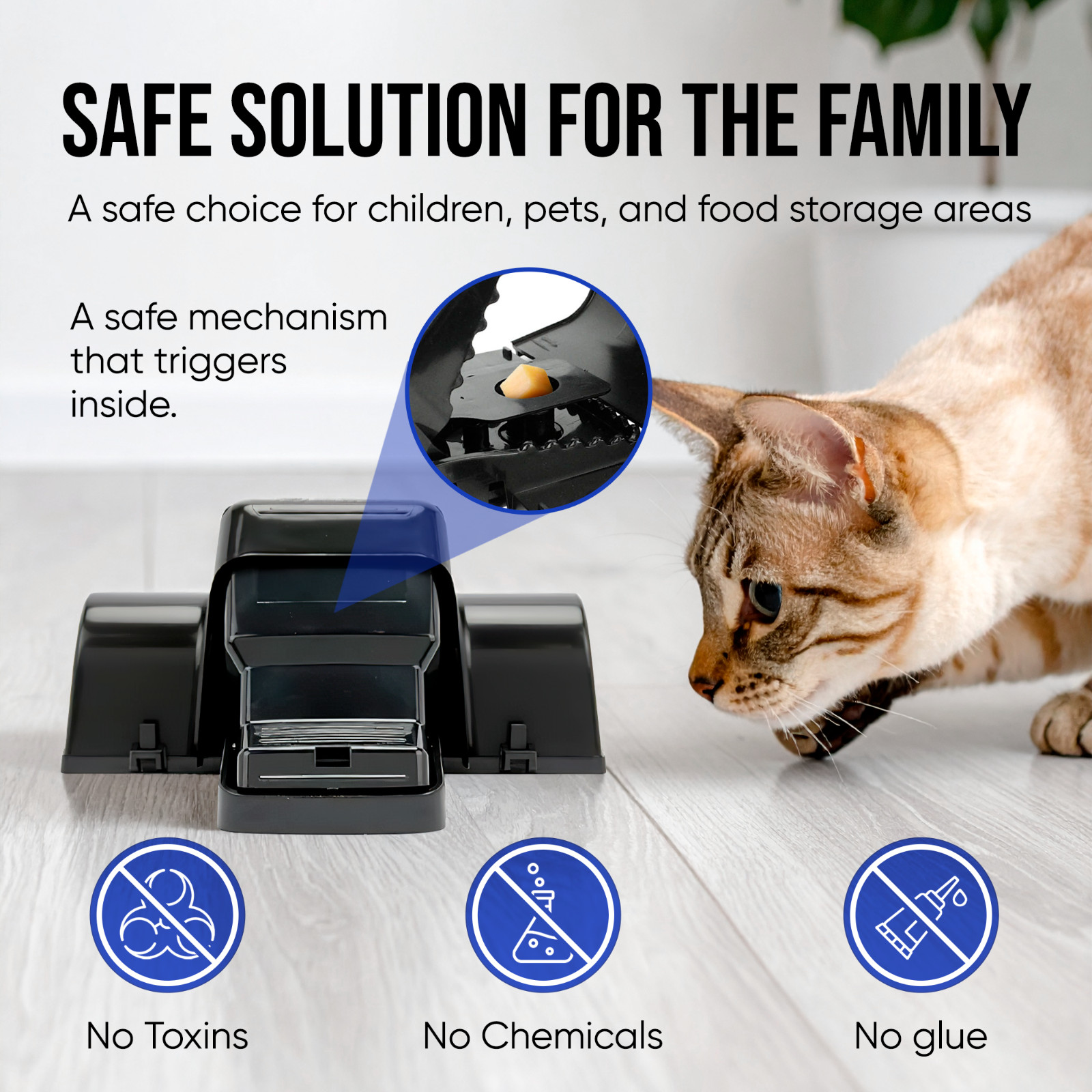 Snap Catch Rat Tunnel Trap – Humane Reusable Rodent Catcher for Indoor & Outdoor