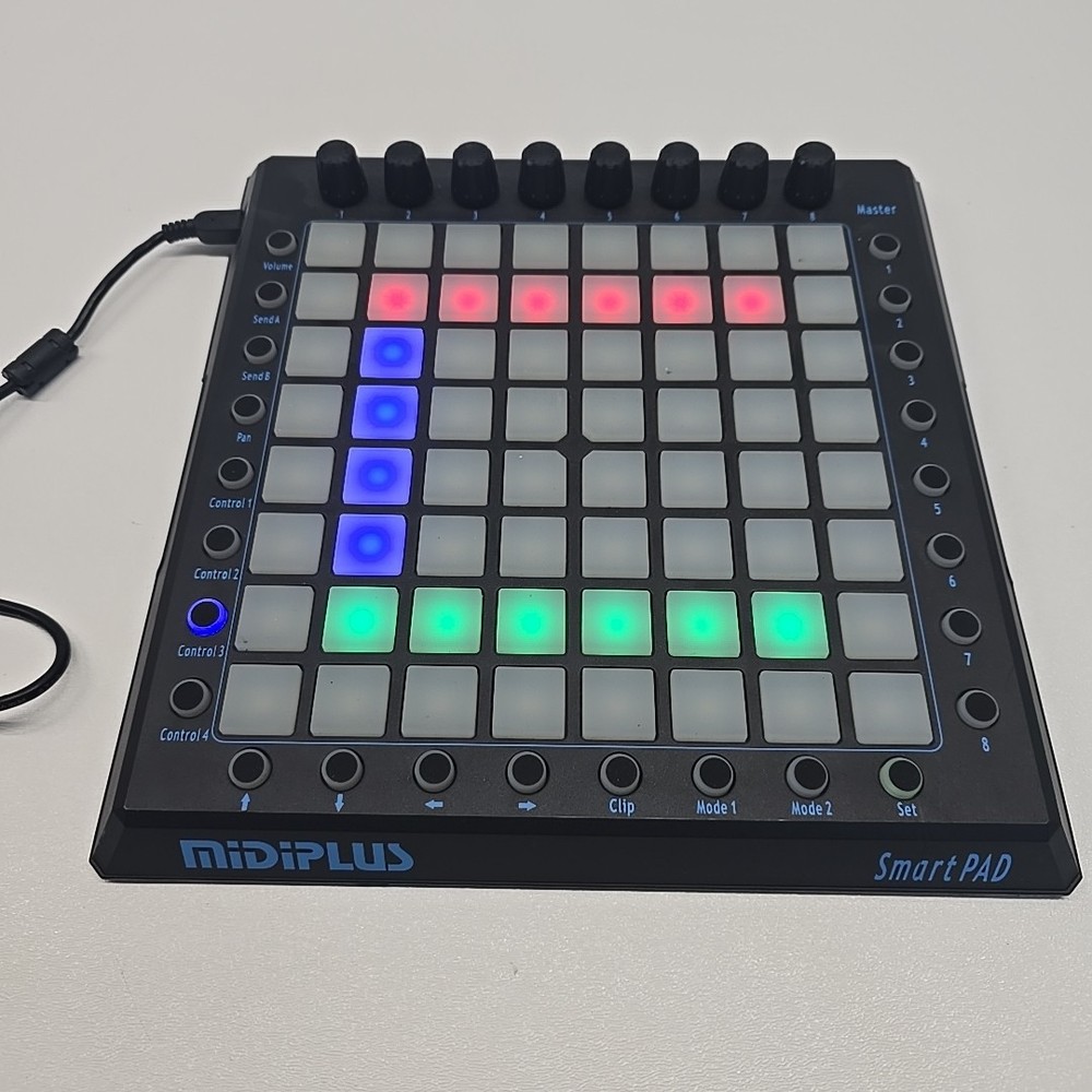 MidiPLUS SmartPAD MIDI 64-Key Controller & USB Cable MULTI-COLOR BACKLIGHT