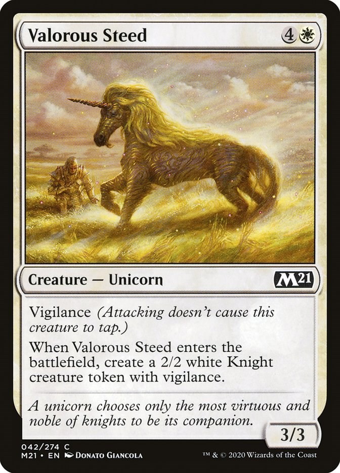 Valorous Steed Core Set 2021 42 MTG LP