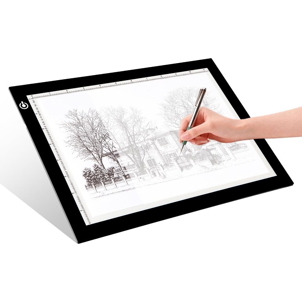 A4 LED Copy Board Light Tracing Box, Adjustable USB Power Artcraft LED Trace ...