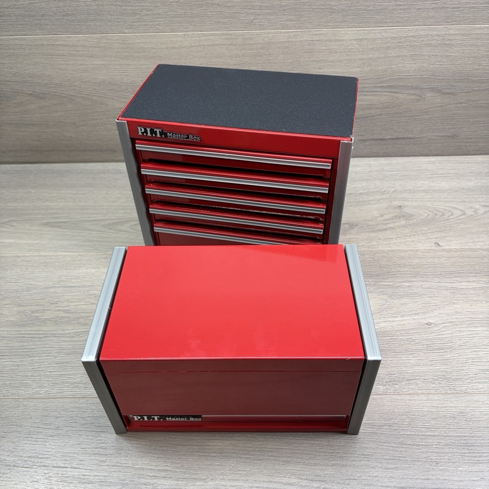 P.I.T. Master Box Mini Toolbox 2 Piece - Red