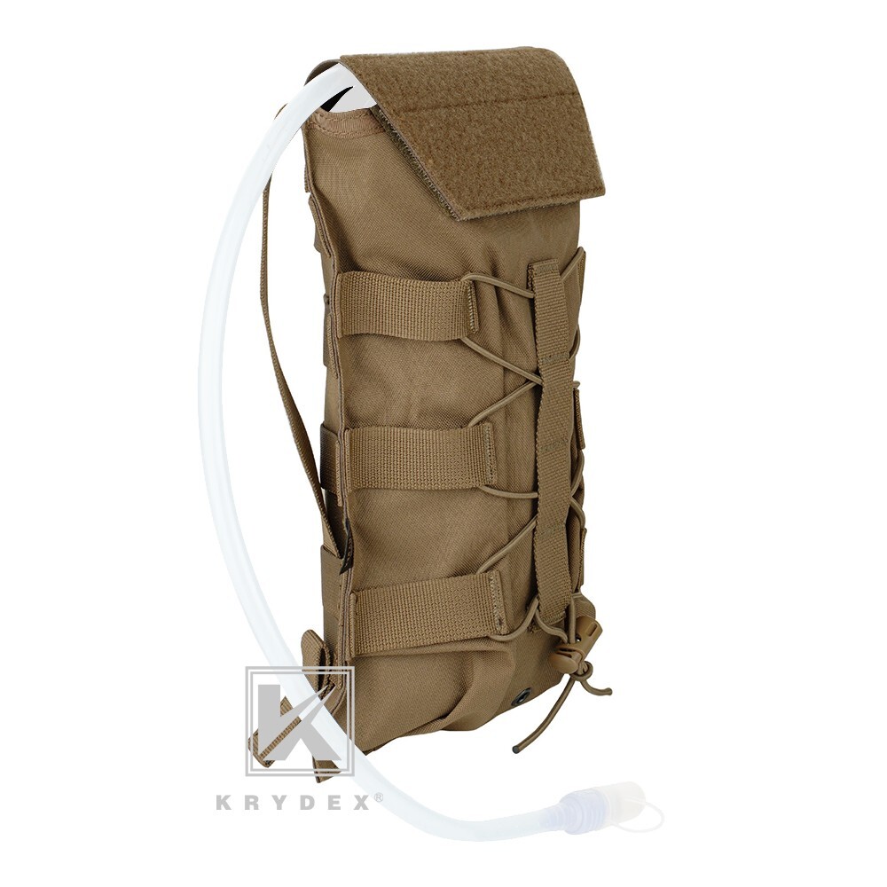 KRYDEX Tactical Hydration Carrier MOLLE Backpack Outdoor Panel for Vest Coyote