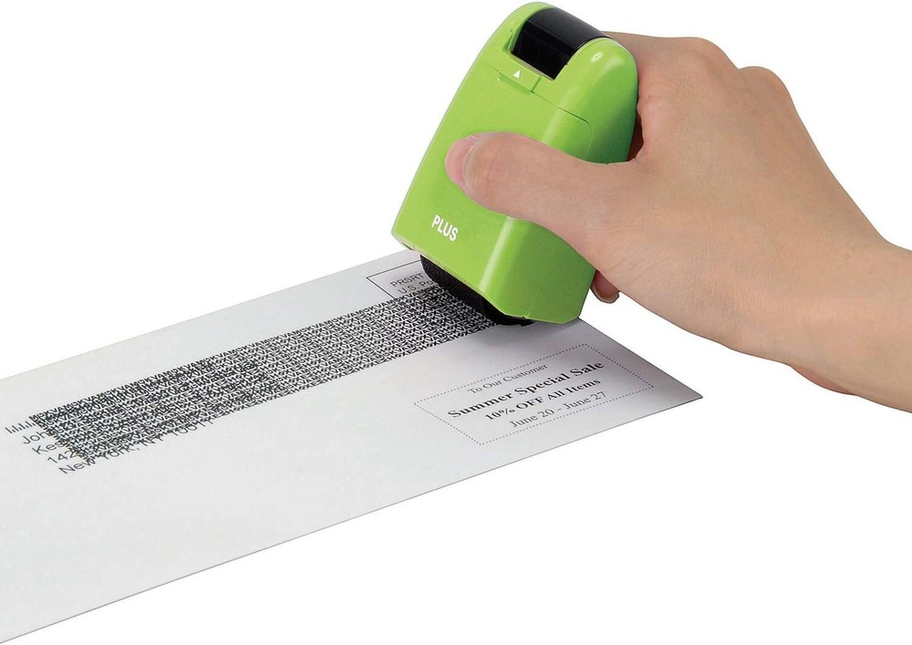 Plus Guard Your ID Identity Protection Security Stamp Wide Roller ~ GREEN