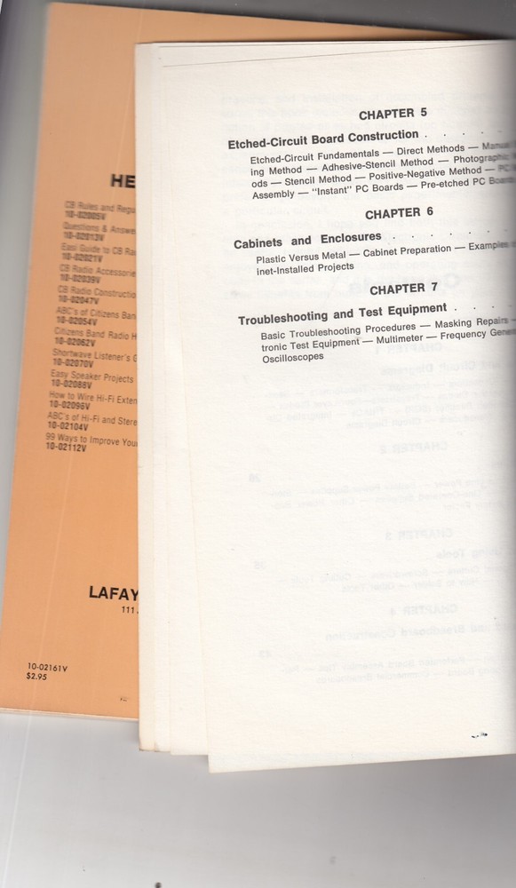 LAFAYETTE ELECTRONIC CIRCUITBOOK 1 - PROJECT CONSTRUCTION