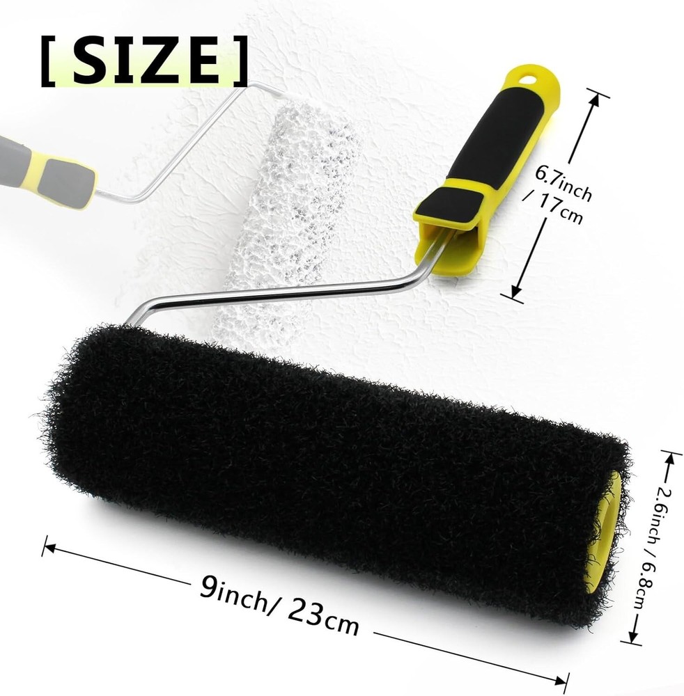 9 Inch Drywall Compound Roller, Drywall Texture Roller Brush, Suitable for Cover