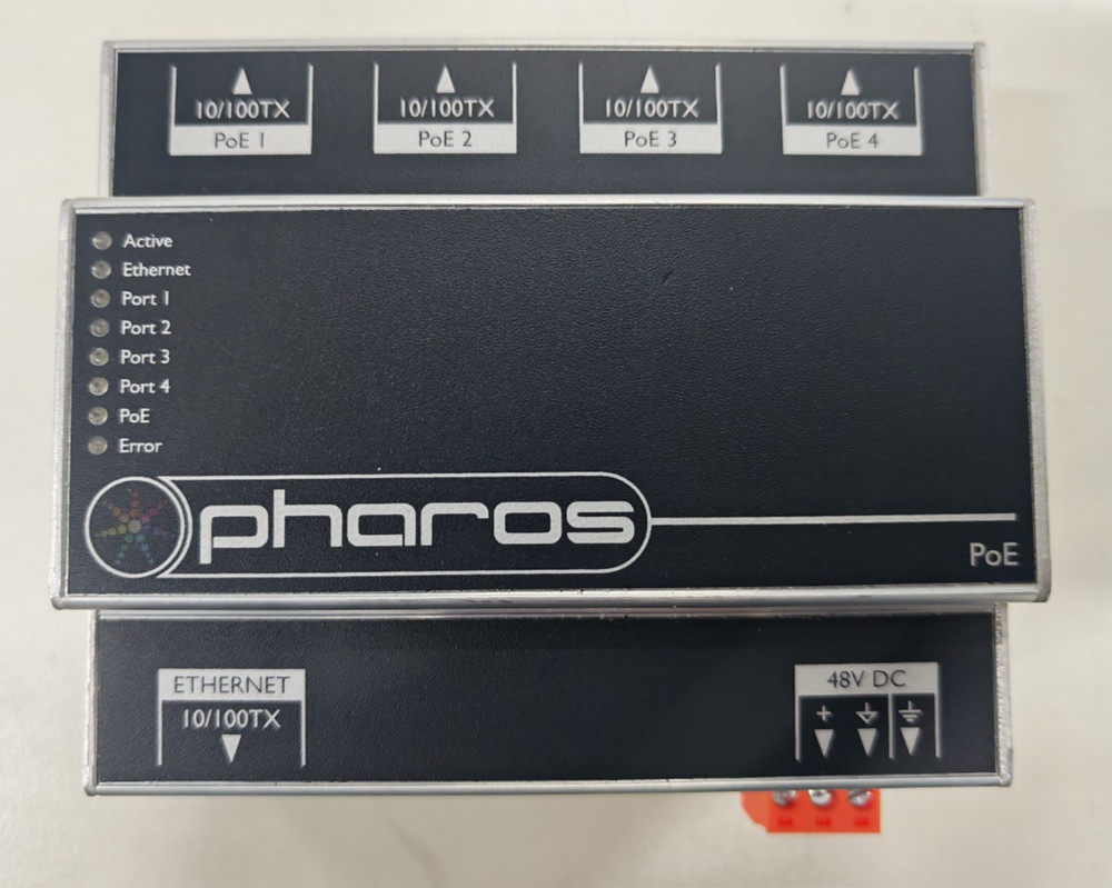 1pc userd PHAROS PoE Power Over Ethernet Switch good working
