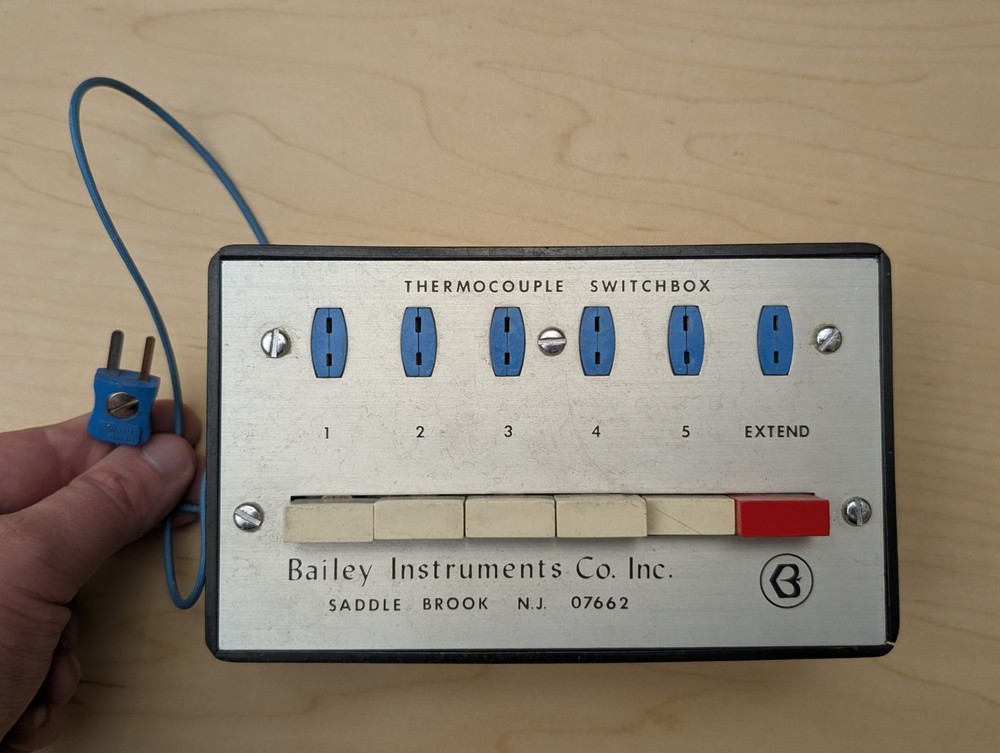 Bailey Instruments Thermocouple Selector Switchbox, 5-Channel, ANSI Mini Type-T