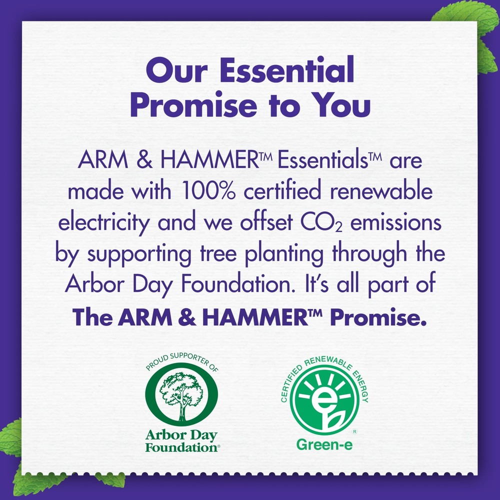 ARM & HAMMER Essentials Toothpaste, 4.3oz 4pk, Fluoride-Free, Clean Mint